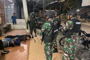 Denpom I/5 Medan Amankan 3 Anggota Geng Motor Bercelurit dalam Patroli Anti Begal Bersama Pomdam I/BB